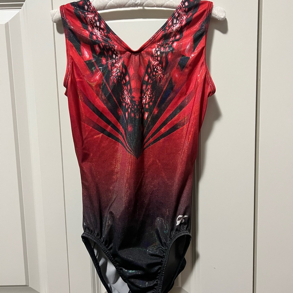 GK Gymnastics Red and Black Leotard